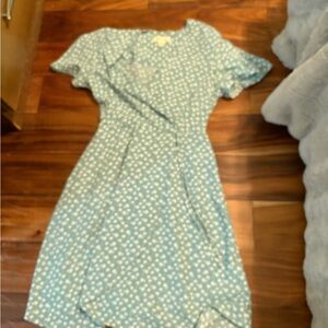 Women’s‎ Floral Blue Wrap Dress size small